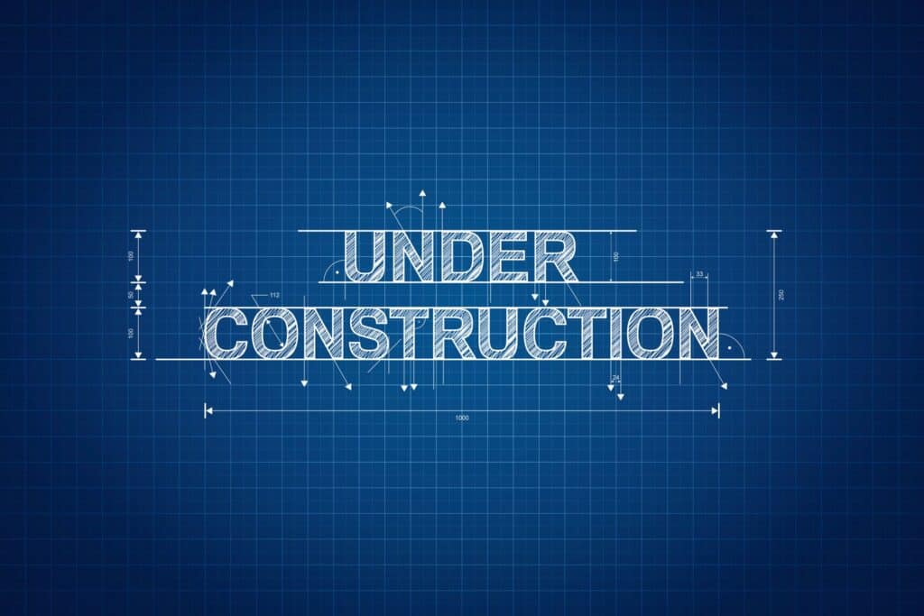 "Under Construction" word art graphic